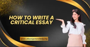 How to Write a Critical Essay 1 How to Write a Critical Essay